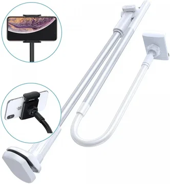 Baseus Lazy Verstelbare Telefoonhouder met Zwanenhals Zilver
