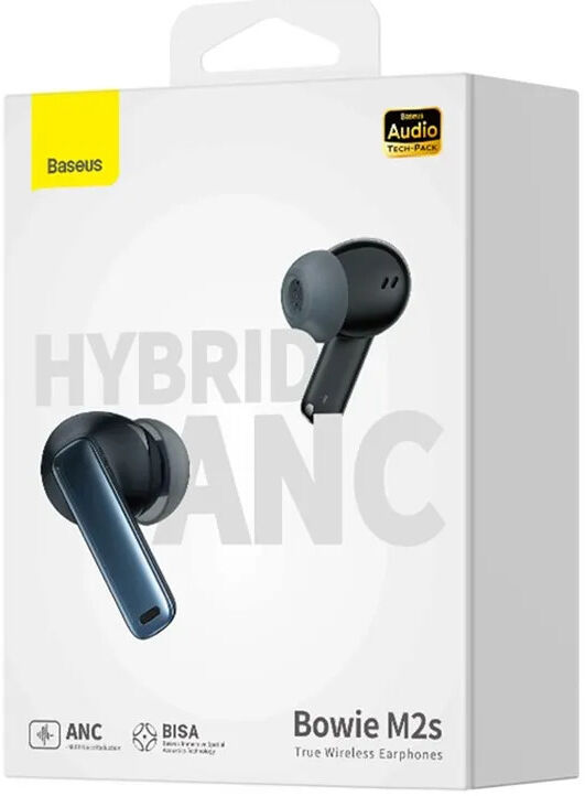 Baseus Bowie M2s Draadloze Bluetooth Oordopjes Noise Cancelling Zwart afbeelding 12