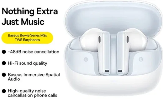 Baseus Bowie M2s Draadloze Bluetooth Oordopjes Noise Cancelling Wit afbeelding 2