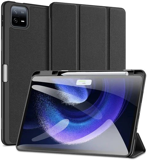 Dux Ducis Domo Xiaomi Pad 6 / 6 Pro Hoes Tri-Fold Book Case Zwart afbeelding 1
