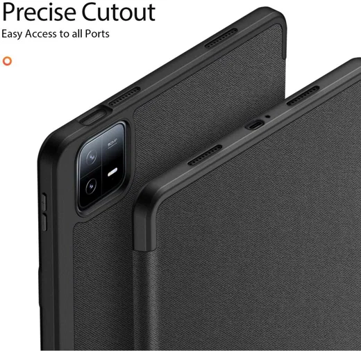 Dux Ducis Domo Xiaomi Pad 6 / 6 Pro Hoes Tri-Fold Book Case Zwart afbeelding 10