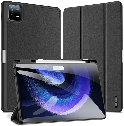 Dux Ducis Domo Xiaomi Pad 6 / 6 Pro Hoes Tri-Fold Book Case Zwart afbeelding 2