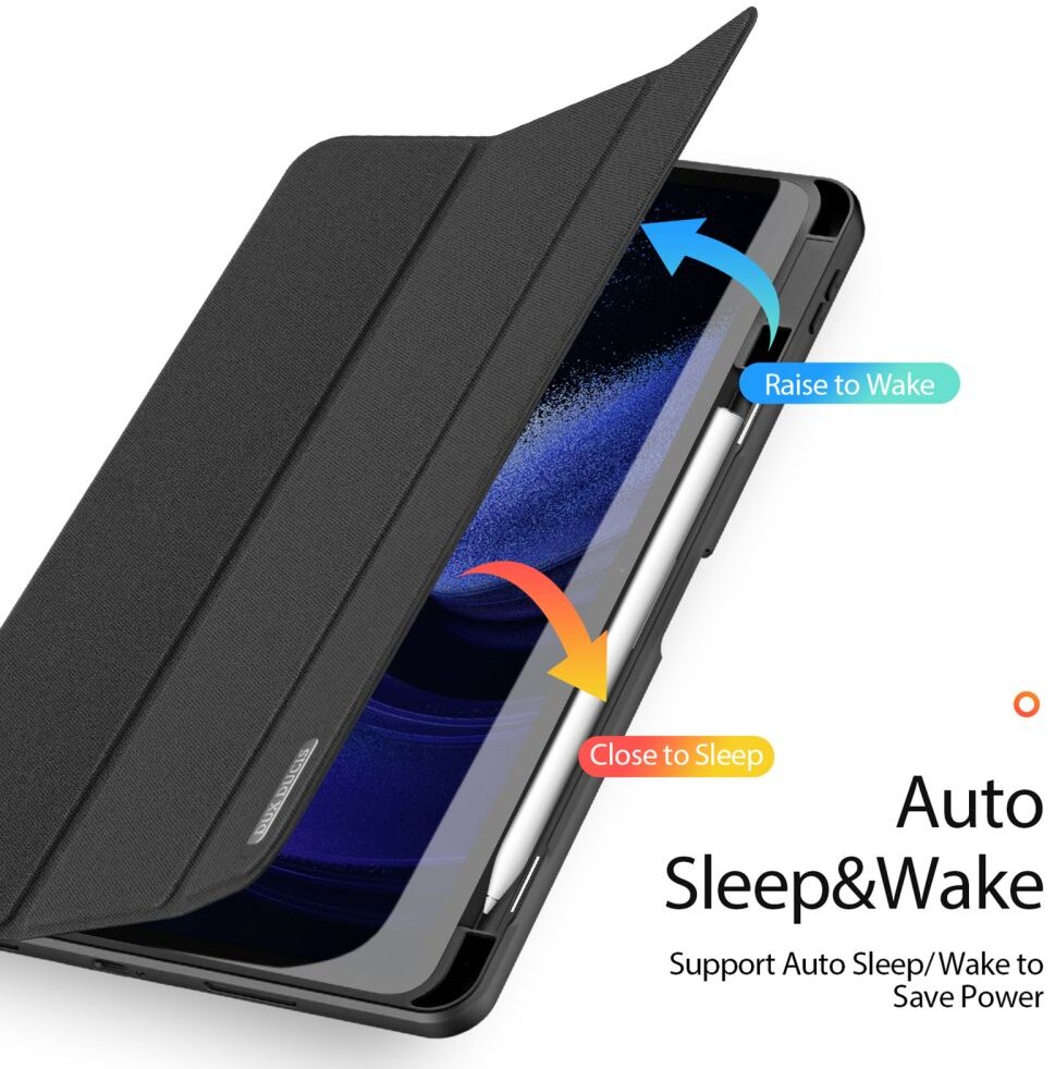 Dux Ducis Domo Xiaomi Pad 6 / 6 Pro Hoes Tri-Fold Book Case Zwart afbeelding 4