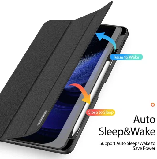 Dux Ducis Domo Xiaomi Pad 6 / 6 Pro Hoes Tri-Fold Book Case Zwart afbeelding 4