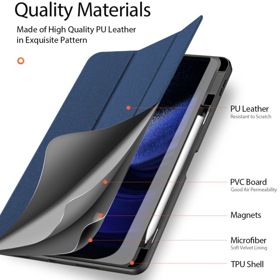 Dux Ducis Domo Xiaomi Pad 6 / 6 Pro Hoes Tri-Fold Book Case Blauw afbeelding 11