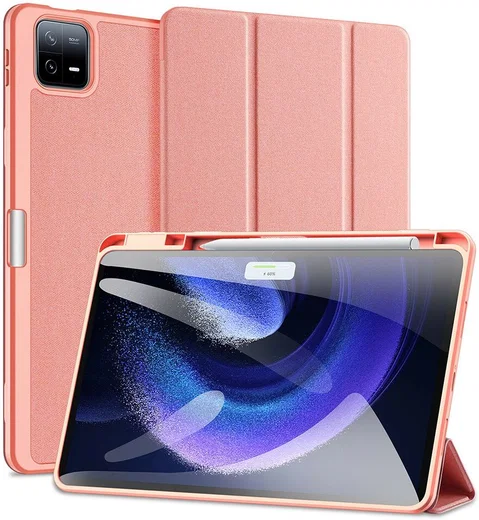 Dux Ducis Domo Xiaomi Pad 6 / 6 Pro Hoes Tri-Fold Book Case Roze afbeelding 1