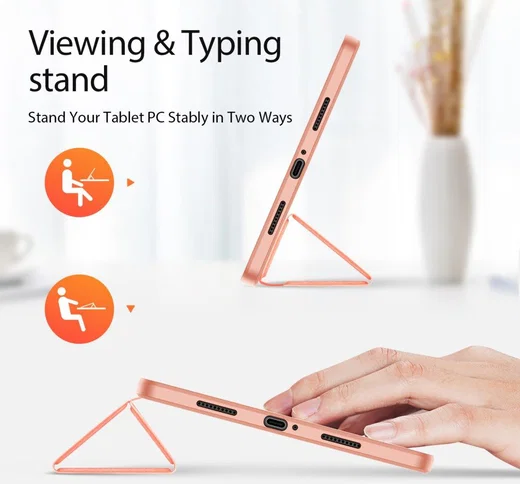 Dux Ducis Domo Xiaomi Pad 6 / 6 Pro Hoes Tri-Fold Book Case Roze afbeelding 7