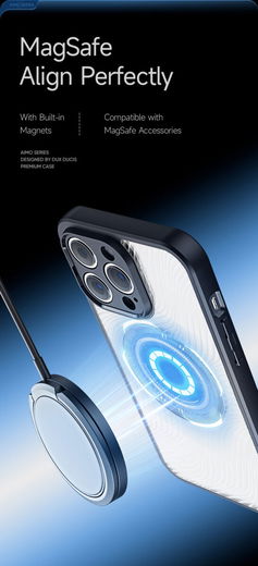 Dux Ducis Aimo Apple iPhone 14 Pro Hoesje MagSafe Back Cover Zwart afbeelding 3