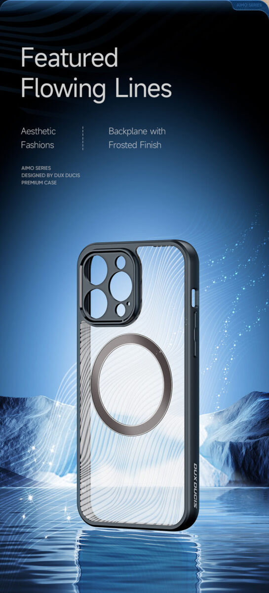 Dux Ducis Aimo Apple iPhone 14 Pro Hoesje MagSafe Back Cover Zwart afbeelding 8