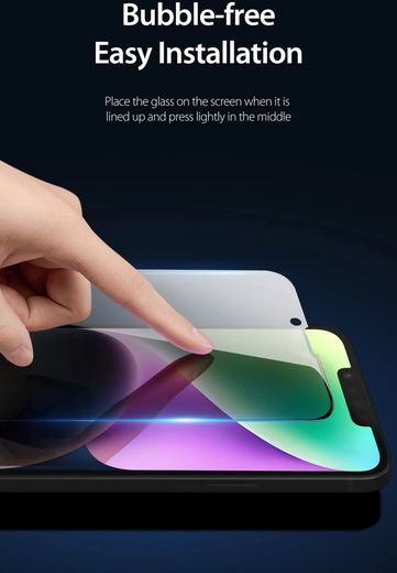 Dux Ducis Apple iPhone 14 Screen Protector Privacy Tempered Glass 9H afbeelding 8