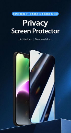 Dux Ducis Apple iPhone 14 Screen Protector Privacy Tempered Glass 9H afbeelding 10