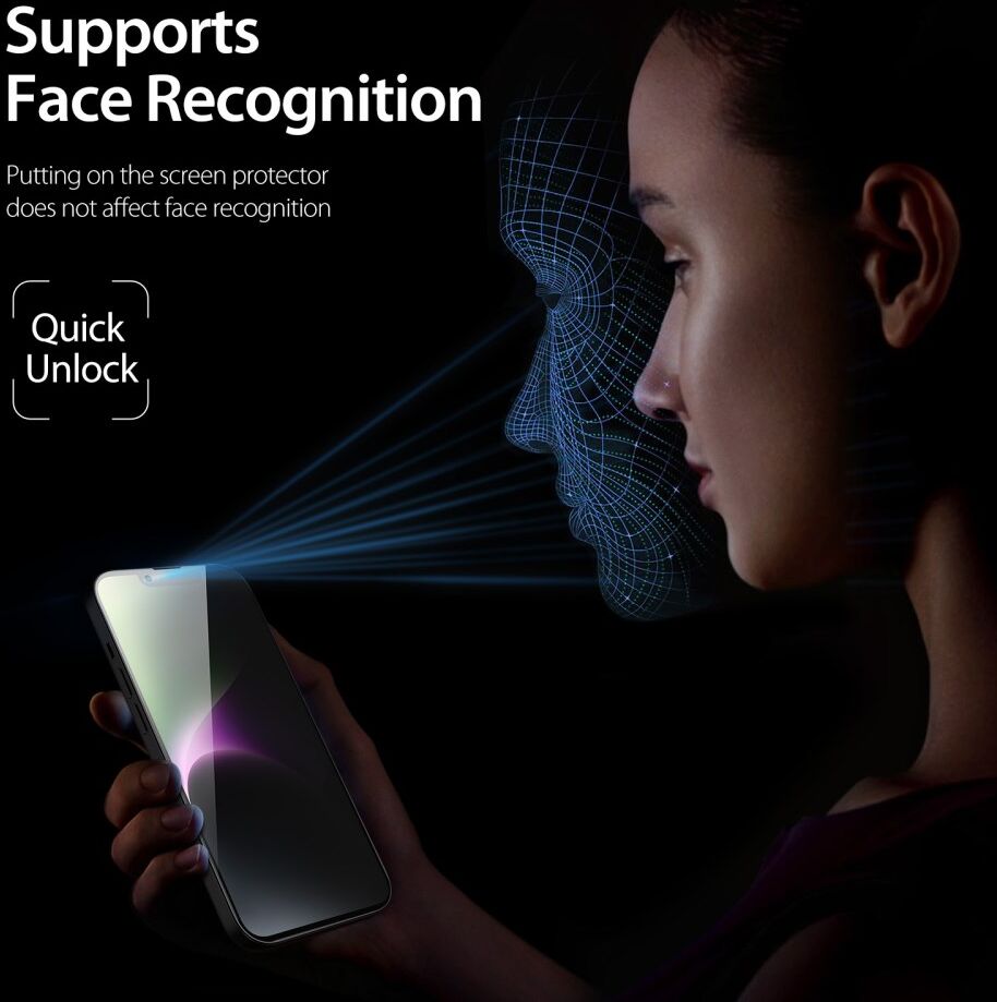 Dux Ducis Apple iPhone 14 Screen Protector Privacy Tempered Glass 9H afbeelding 5