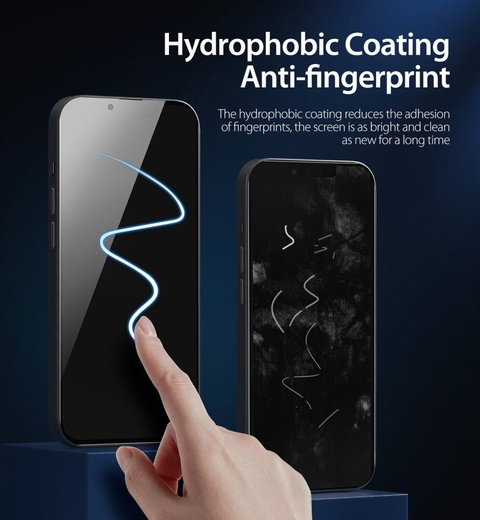 Dux Ducis Apple iPhone 14 Screen Protector Privacy Tempered Glass 9H afbeelding 9