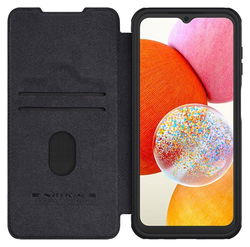 Nillkin Qin Pro Samsung Galaxy A14 Hoesje met Camera Slider Zwart afbeelding