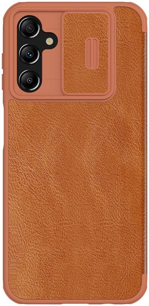 Nillkin Qin Pro Samsung Galaxy A14 Hoesje met Camera Slider Bruin afbeelding 2