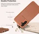 Nillkin Qin Pro Samsung Galaxy A14 Hoesje met Camera Slider Bruin afbeelding 3