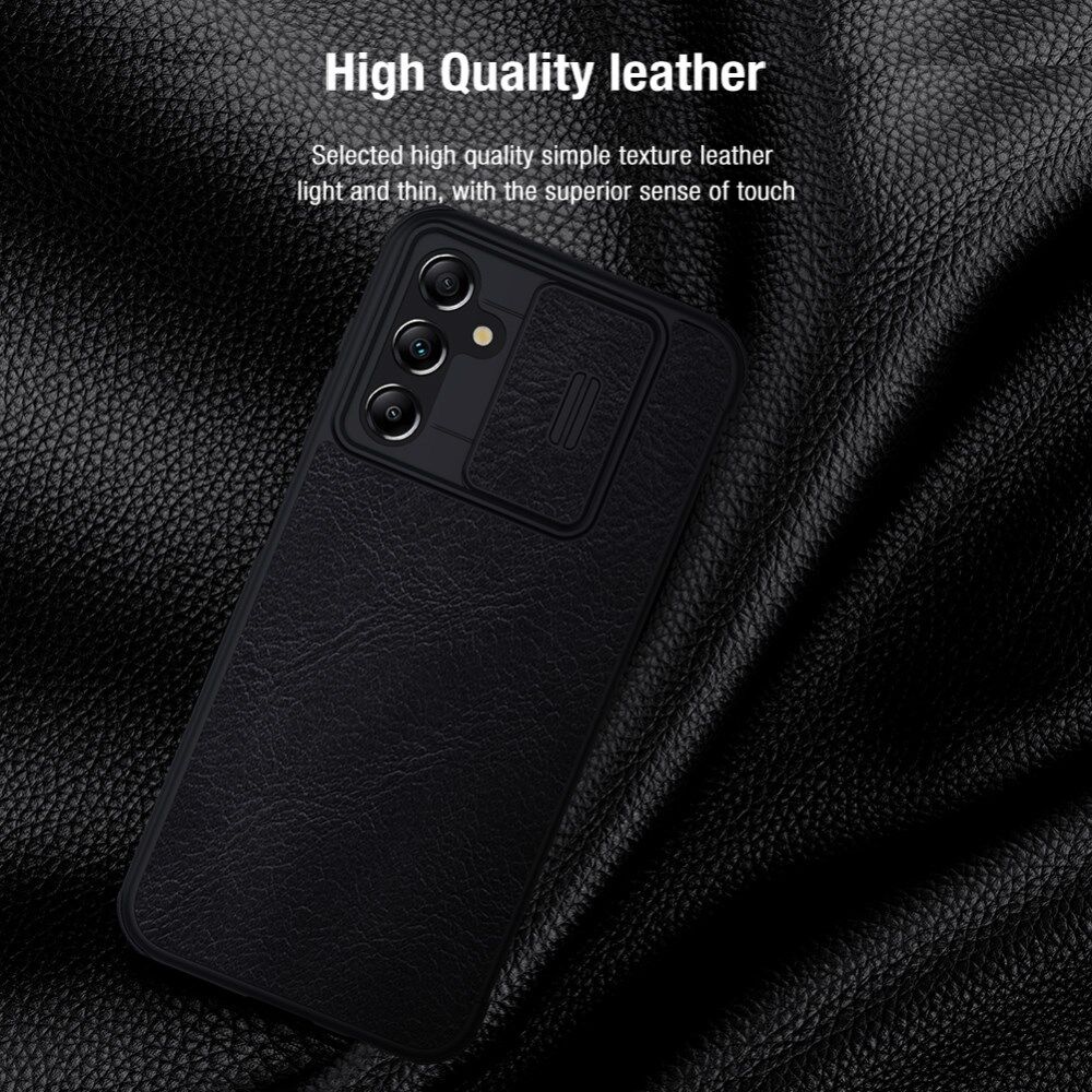 Nillkin Qin Pro Samsung Galaxy A14 Hoesje met Camera Slider Bruin afbeelding 8