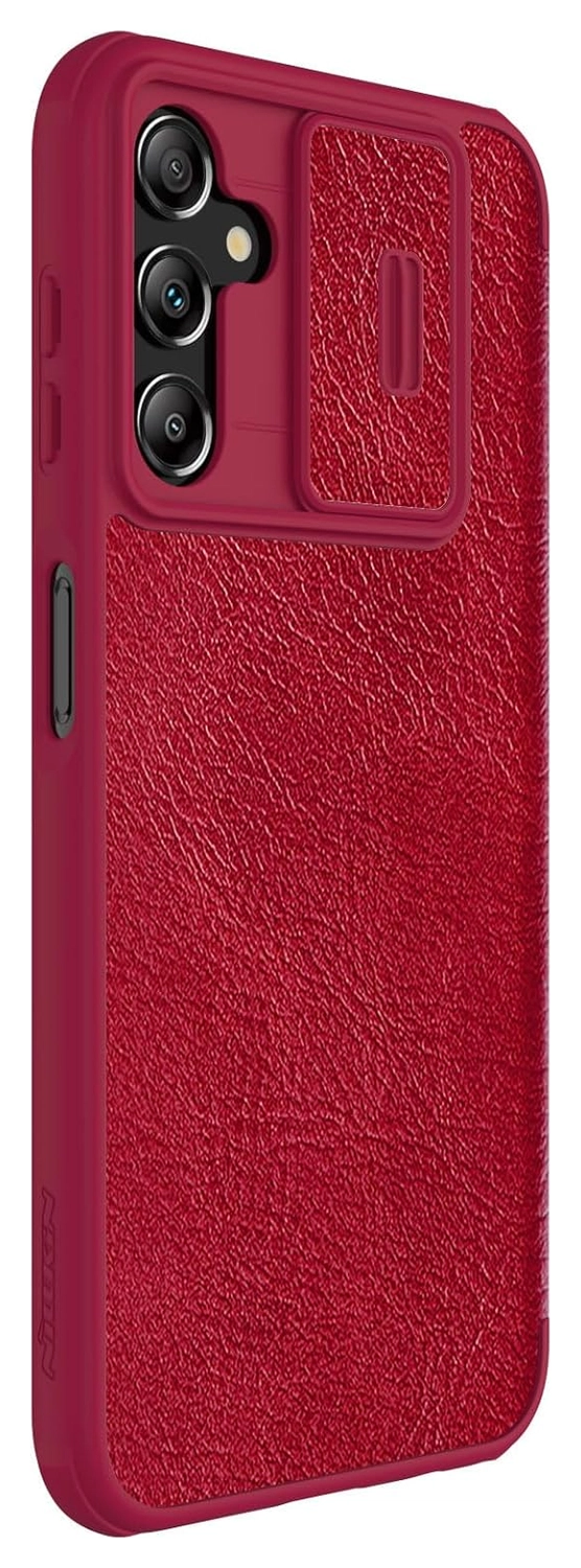 Nillkin Qin Pro Samsung Galaxy A14 Hoesje met Camera Slider Rood afbeelding 4