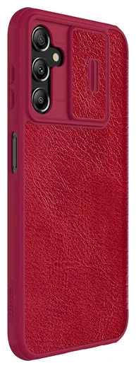 Nillkin Qin Pro Samsung Galaxy A14 Hoesje met Camera Slider Rood afbeelding 4