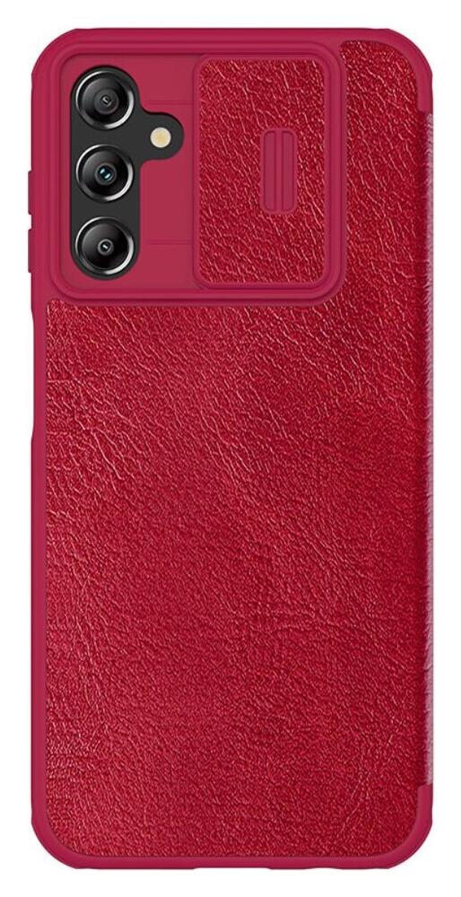 Nillkin Qin Pro Samsung Galaxy A14 Hoesje met Camera Slider Rood afbeelding 2