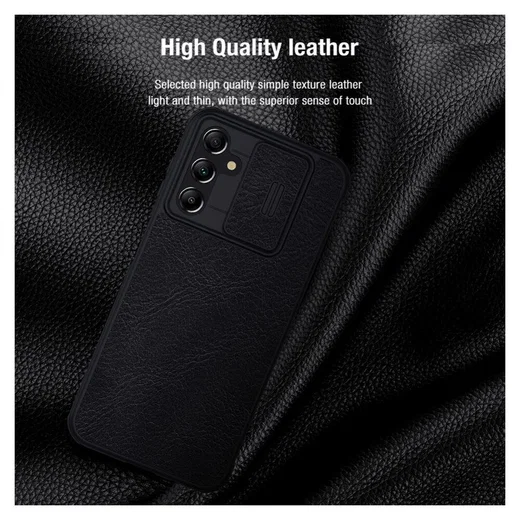 Nillkin Qin Pro Samsung Galaxy A14 Hoesje met Camera Slider Rood afbeelding 14