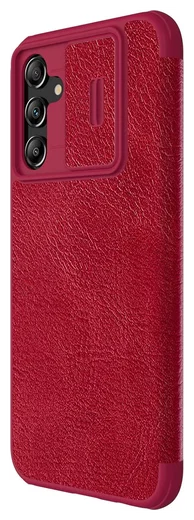 Nillkin Qin Pro Samsung Galaxy A14 Hoesje met Camera Slider Rood afbeelding 3