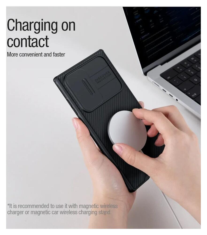 Nillkin CamShield MagSafe Galaxy S22 Ultra Hoesje Camera Slider Zwart afbeelding 4