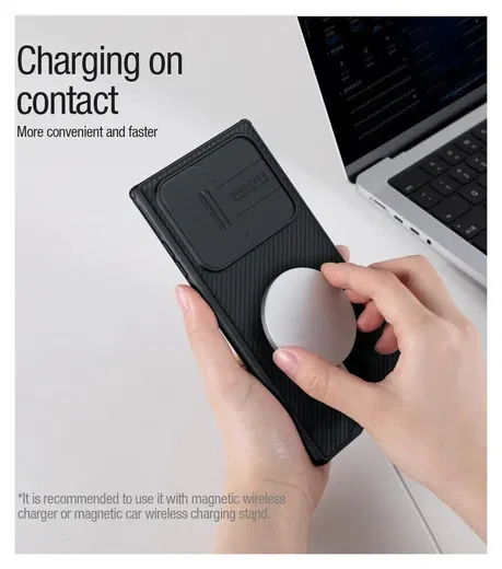 Nillkin CamShield MagSafe Galaxy S22 Ultra Hoesje Camera Slider Zwart afbeelding 4