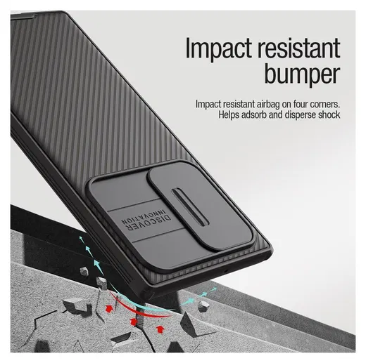 Nillkin CamShield MagSafe Galaxy S22 Ultra Hoesje Camera Slider Zwart afbeelding 5