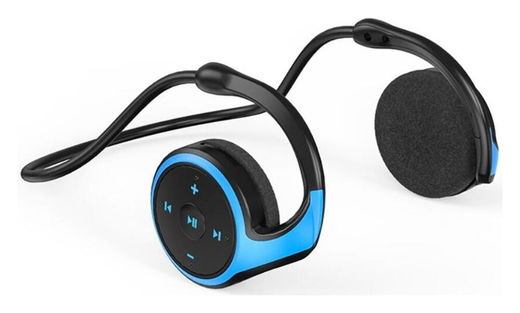 Bluetooth Earhook MicroSD Draadloze Oordopjes - Blauw afbeelding 1