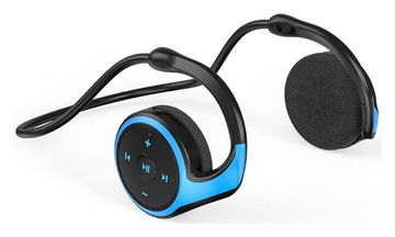 Bluetooth Earhook MicroSD Draadloze Oordopjes - Blauw