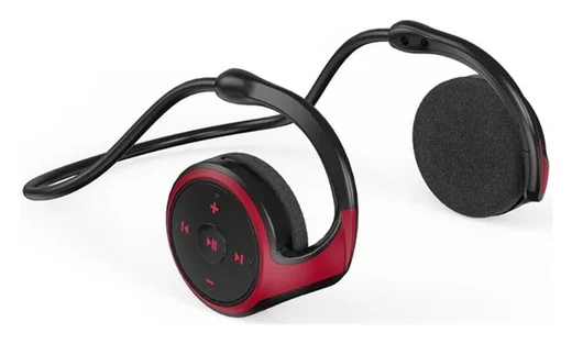 Bluetooth Earhook MicroSD Draadloze Oordopjes - Rood afbeelding 1