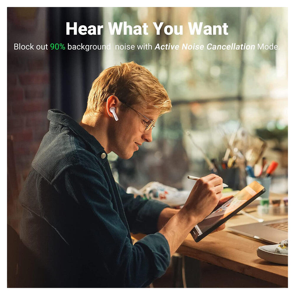 UGREEN HiTune T3 Draadloze Bluetooth Earphones Noise Cancelling Wit afbeelding 4