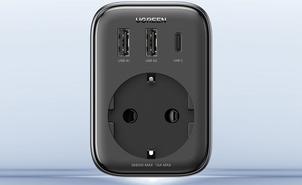 UGREEN Smart Plug Stekkeradapter 30W Oplader met USB/USB-C en AC afbeelding 2