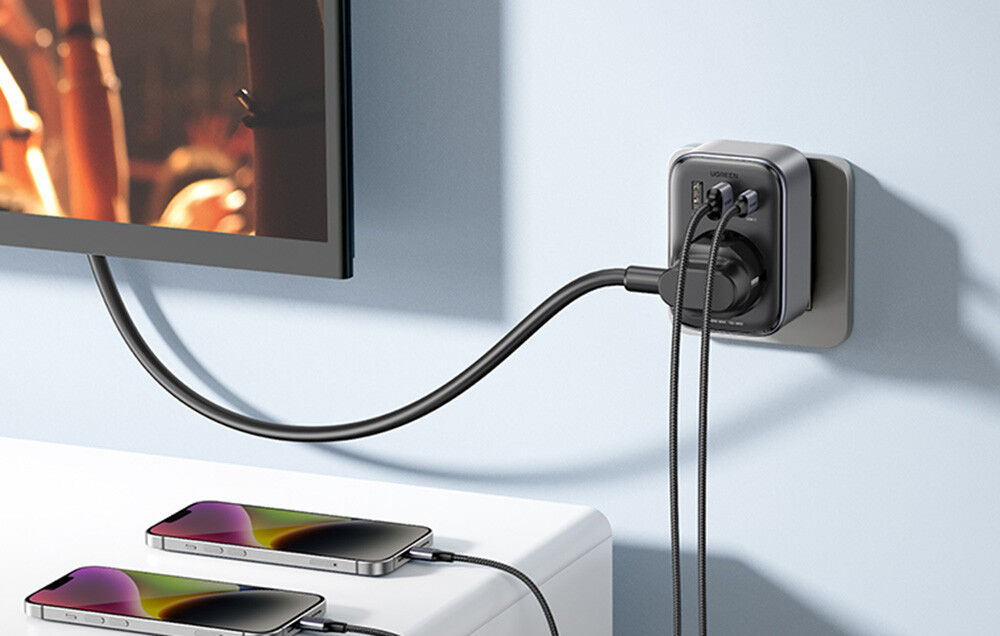 UGREEN Smart Plug Stekkeradapter 30W Oplader met USB/USB-C en AC afbeelding 3