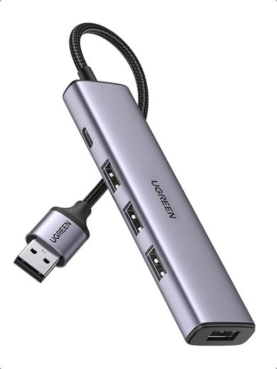 UGREEN Hub Adapter USB naar 4x USB en USB-C voor Laptop/MacBook afbeelding 1