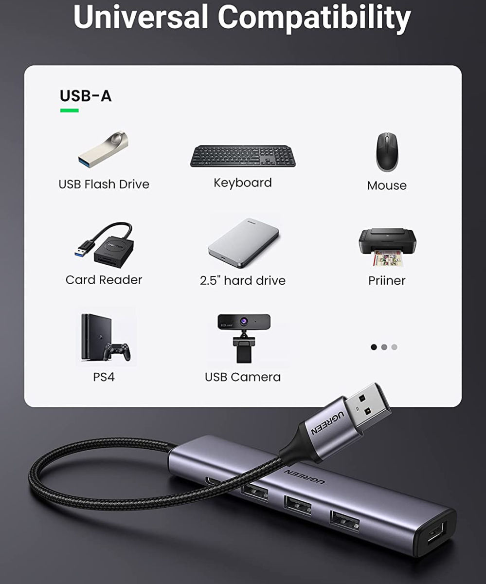 UGREEN Hub Adapter USB naar 4x USB en USB-C voor Laptop/MacBook afbeelding 5