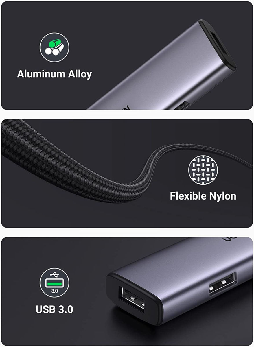 UGREEN Hub Adapter USB naar 4x USB en USB-C voor Laptop/MacBook afbeelding 7