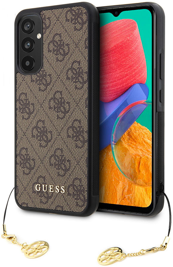 Guess Samsung Galaxy A34 Hoesje Charm Back Cover Bruin afbeelding 1