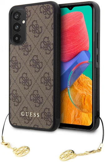 Guess Samsung Galaxy A34 Hoesje Charm Back Cover Bruin afbeelding 1
