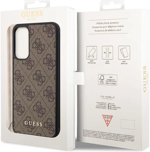 Guess Samsung Galaxy A34 Hoesje Charm Back Cover Bruin afbeelding 8