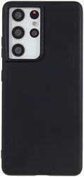 Samsung Galaxy S21 Ultra Hoesje Dun TPU Matte Back Cover Zwart afbeelding