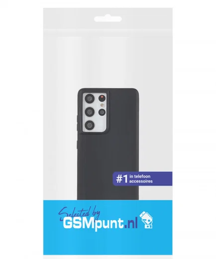 Samsung Galaxy S21 Ultra Hoesje Dun TPU Matte Back Cover Zwart afbeelding 10