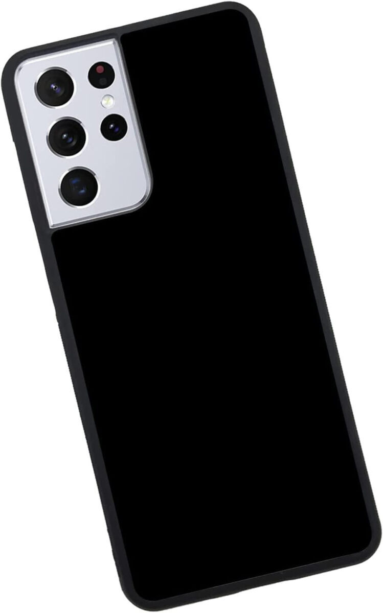 Samsung Galaxy S21 Ultra Hoesje Dun TPU Matte Back Cover Zwart afbeelding 2