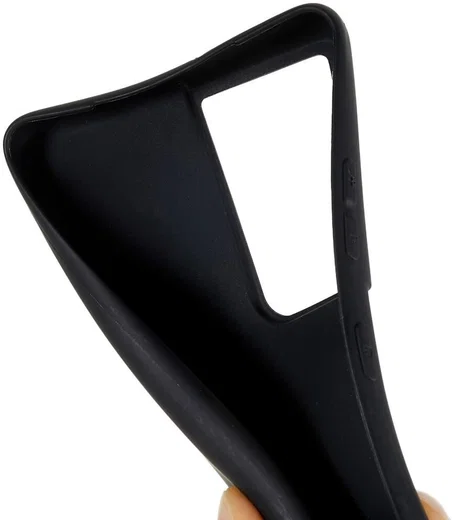 Samsung Galaxy S21 Ultra Hoesje Dun TPU Matte Back Cover Zwart afbeelding 3
