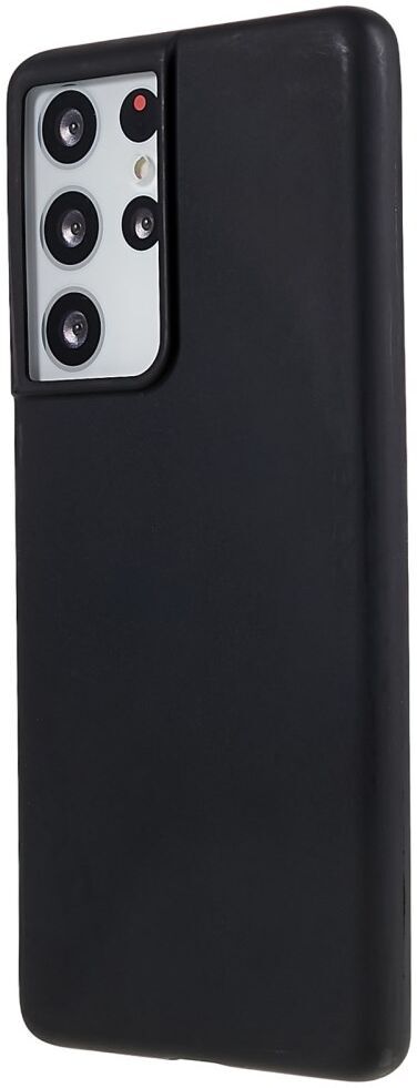 Samsung Galaxy S21 Ultra Hoesje Dun TPU Matte Back Cover Zwart afbeelding 4