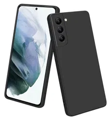 Samsung Galaxy S21 FE Hoesje Dun TPU Matte Back Cover Zwart afbeelding
