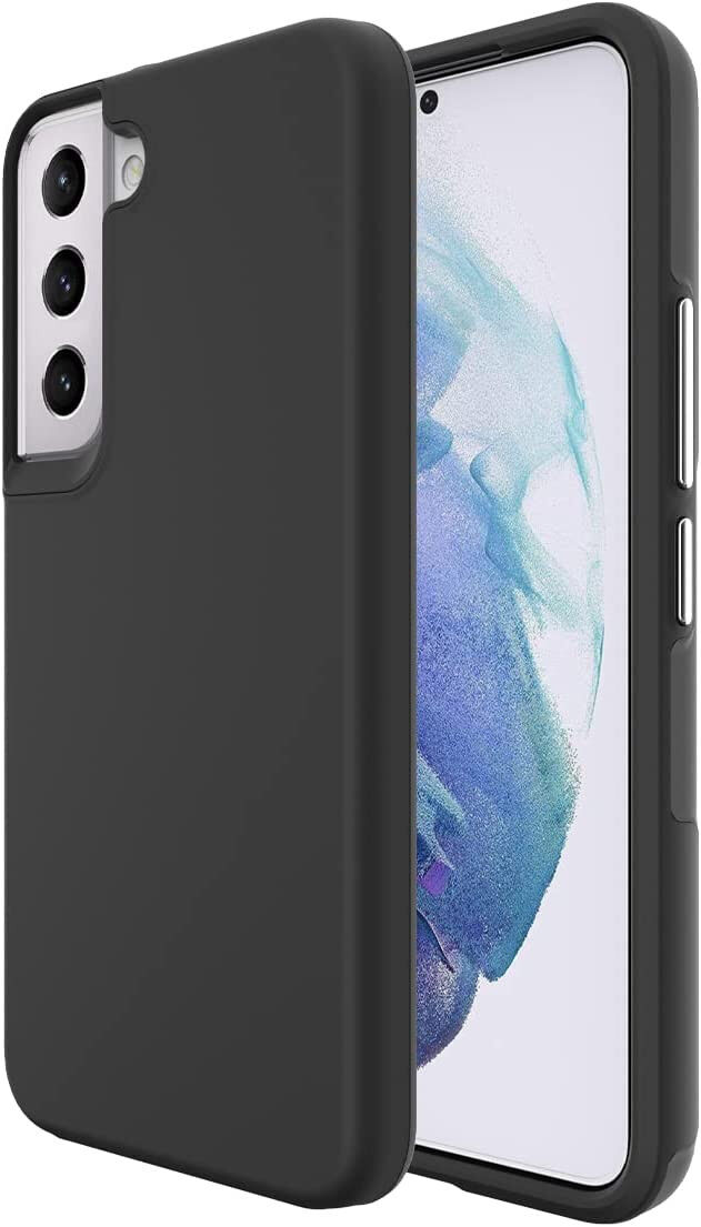 Samsung Galaxy S22 Hoesje Dun TPU Matte Back Cover Zwart afbeelding 2