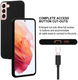 Samsung Galaxy S22 Hoesje Dun TPU Matte Back Cover Zwart afbeelding 4