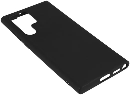 Samsung Galaxy S22 Ultra Hoesje Dun TPU Matte Back Cover Zwart afbeelding 5